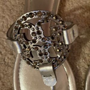 Tory Burch Metallic Embellished Miller Sandals